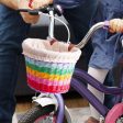 Cesta de Bicicleta para Niños con Forro de Tela, Cesta Delantera de Almacenamiento de Colores para Manillar Cheap