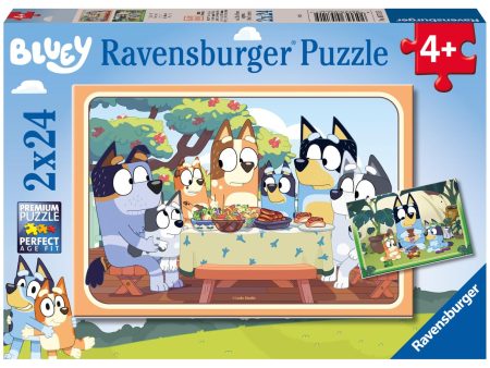 Ravensburger - Puzzle Bluey, Set de 2 Puzzles de 24 Piezas, Ideal para Niños de 4 Años en Adelante Embalaje Deteriorado on Sale