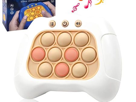 Consola de Juego Quick Push Burbujas, Botón Puzzle Pop Light Up, Máquina de Juego de Descompresión, Juguetes Sensoriales para el Autismo, Coordinación Mano-Ojo (Blanco) Embalaje Deteriorado Sale